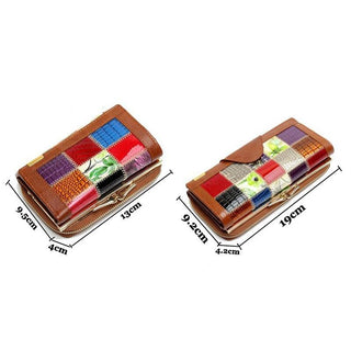 Patchwork Genuine Leather Wallet